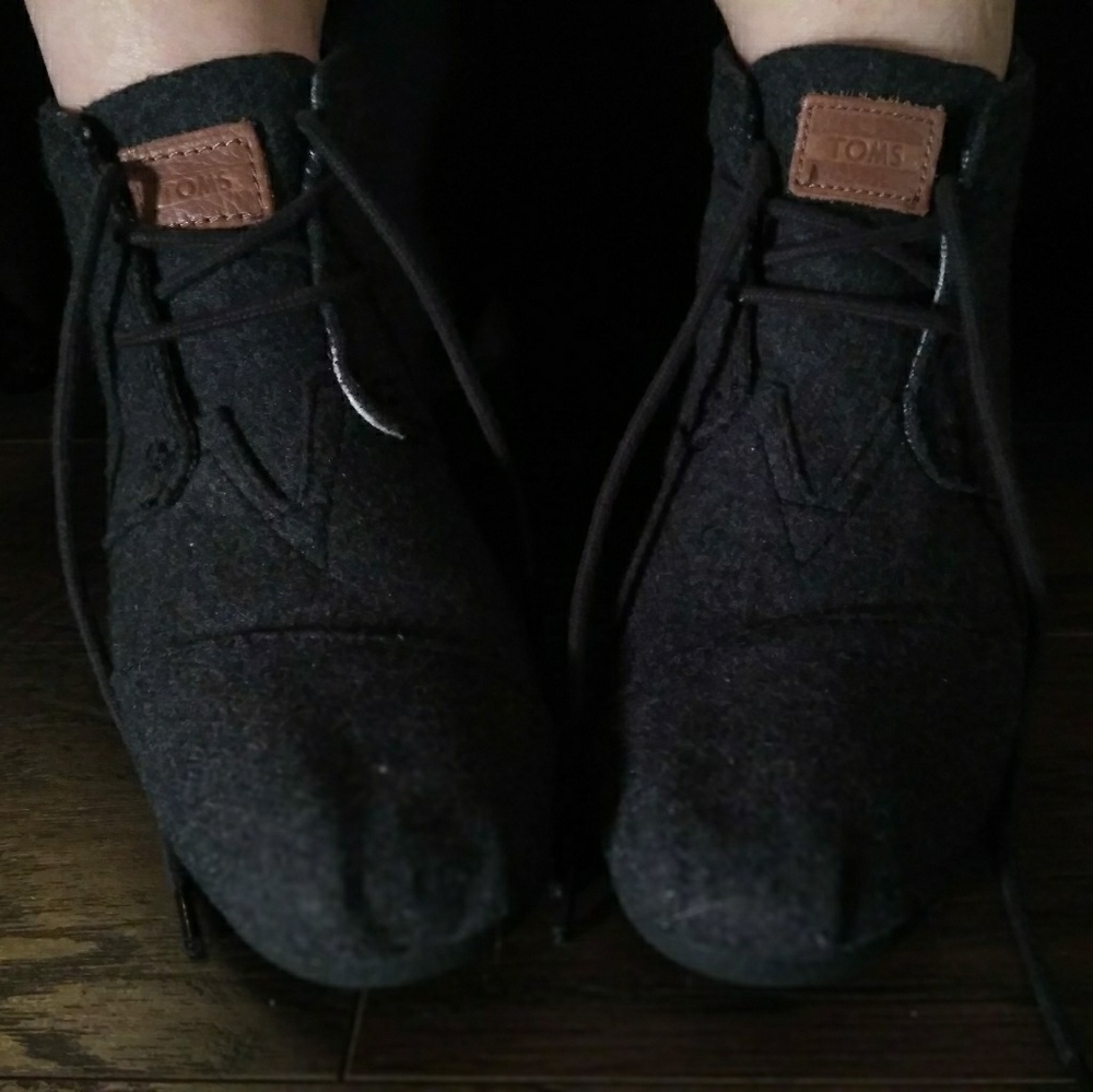 Charcoal Toms Wedge Bootie